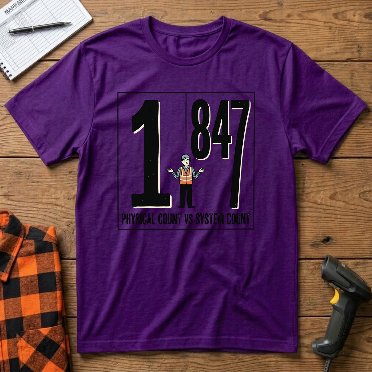 Physical count vs System Count T-Shirt