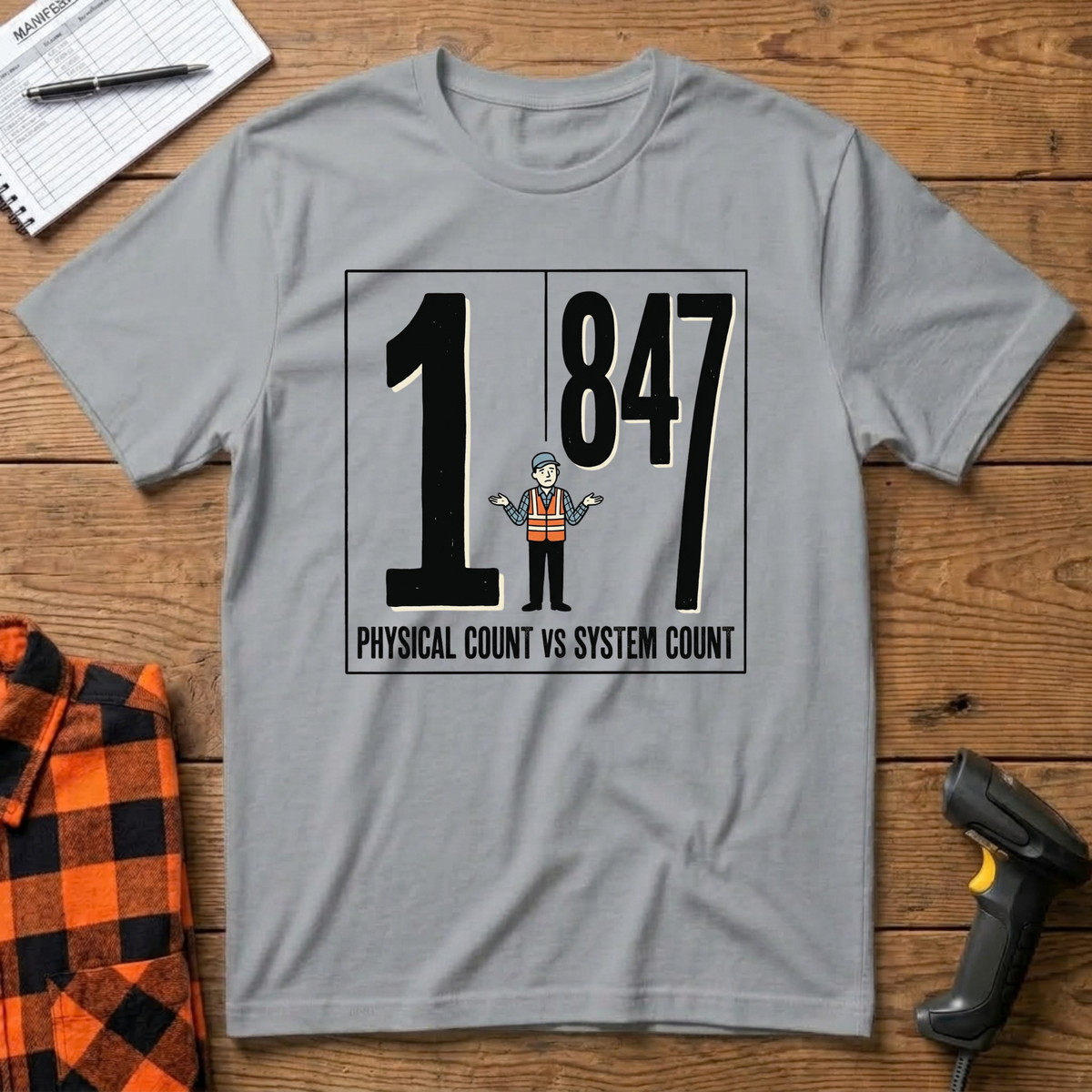 Physical count vs System Count T-Shirt
