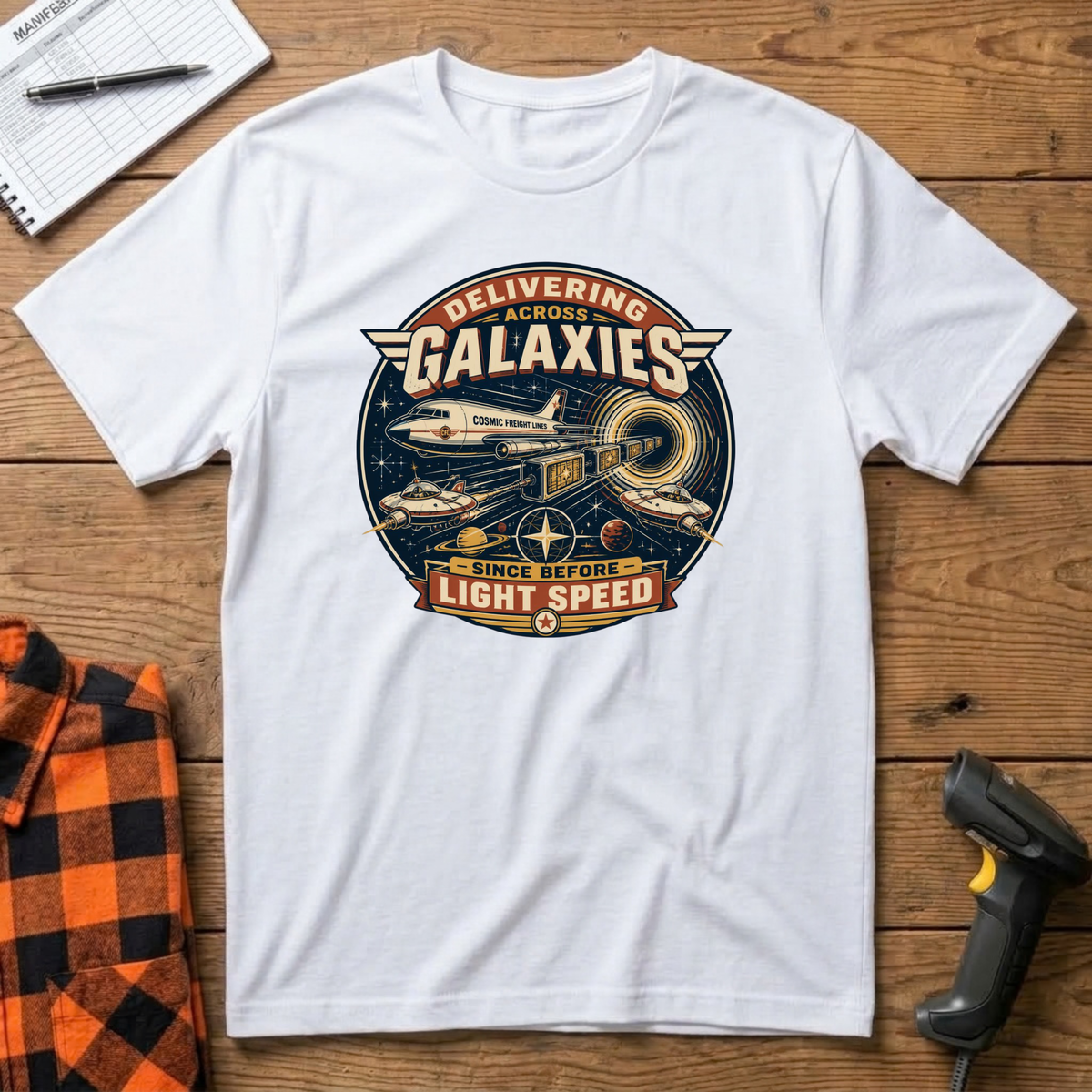 Delivering across galaxies T-Shirt