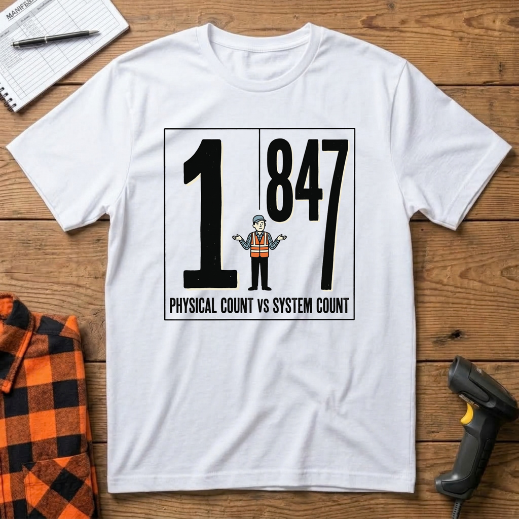 Physical count vs System Count T-Shirt