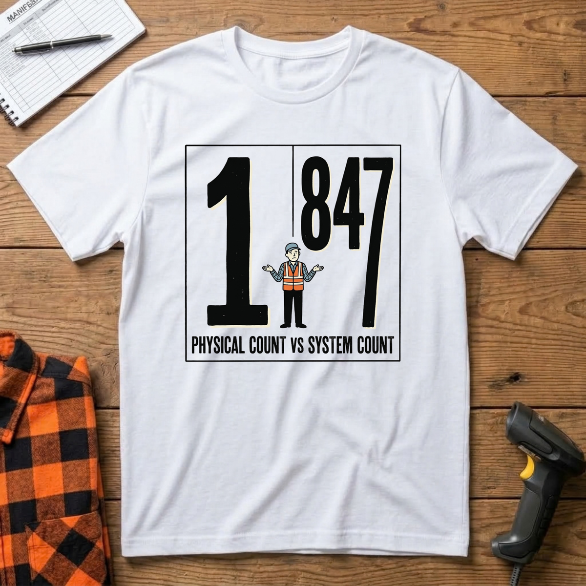 Physical count vs System Count T-Shirt