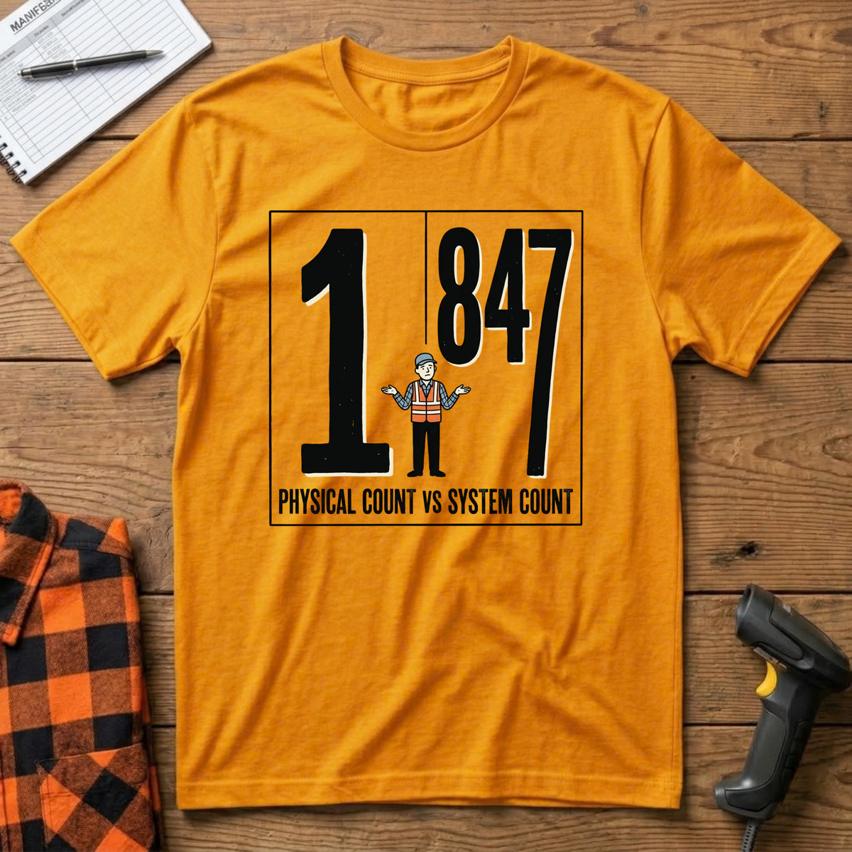 Physical count vs System Count T-Shirt